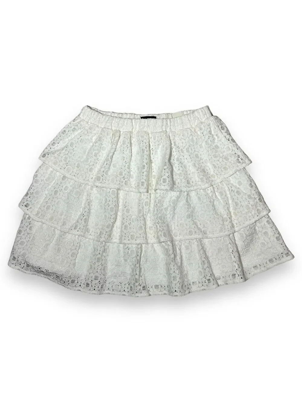 The Children’s Place Girl’s White Lace Tiered Mini Skirt Size 10/12
